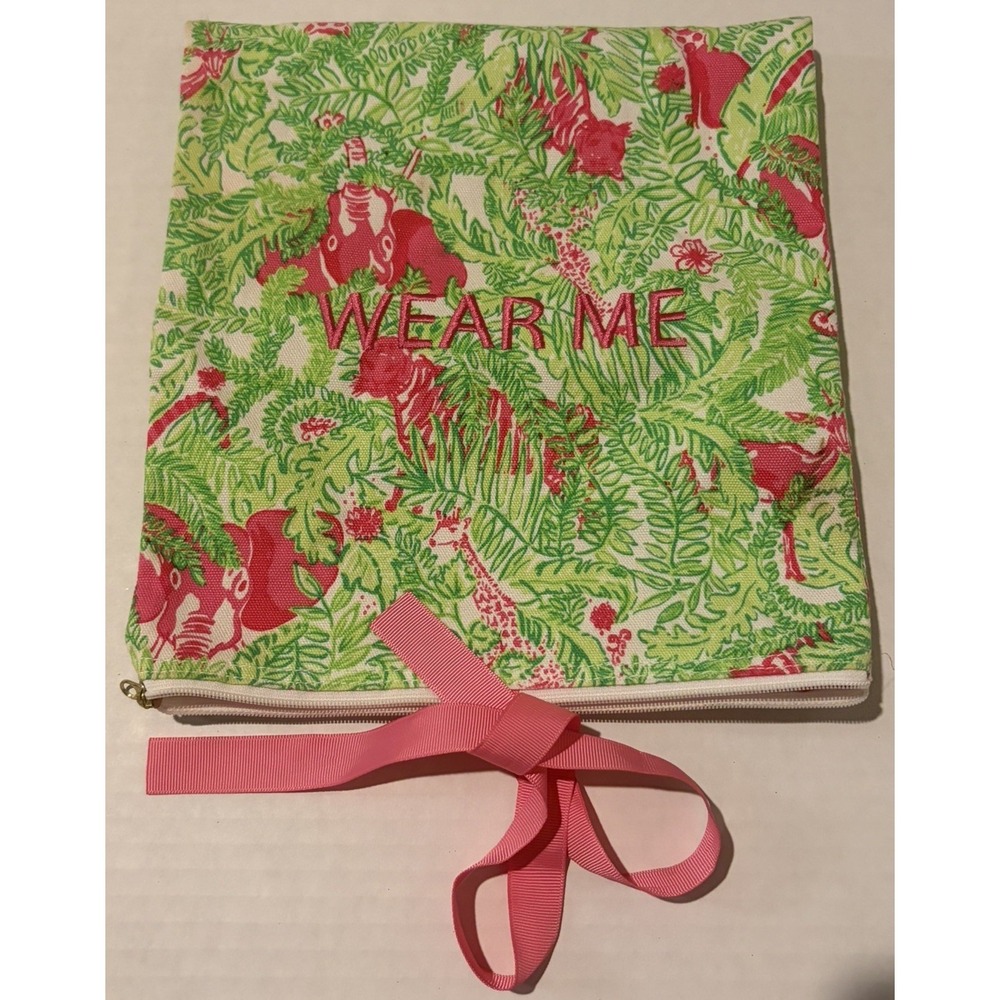 Lily Pulitzer Wash & Wear Cloth Laundry Bag Backyard Safari Resort Travel